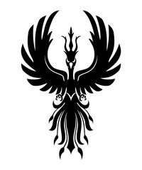 Phoenix Bird Fantasy Silhouette Illustration