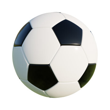 soccer ball isolated on white 3d render icon