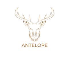 deer line art logo design