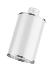 Blank oil tin can for branding. 3d render illustration.