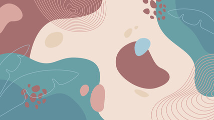 Hand drawn abstract organic shape background. Suitable for banner, poster, flyer, brochure, web or presentation background.