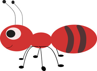 Vector illustration of cartoon ant