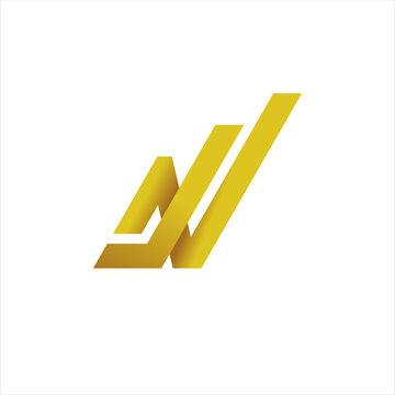 lettering n j vector logo design