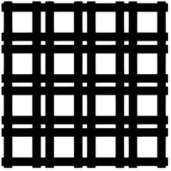 Vector pattern in geometric ornamental style. Black and white abstract background. Seamless repeat pattern.