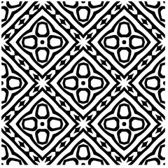 Vector pattern in geometric ornamental style. Black and white abstract background. Seamless repeat pattern.
