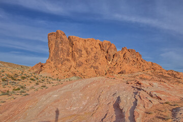 Fototapeta na wymiar Valley of Fire Rock Formation in the Morning
