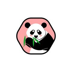 Panda logo isolated design
