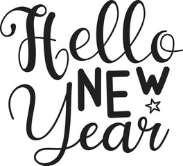 Hello New Year svg design
