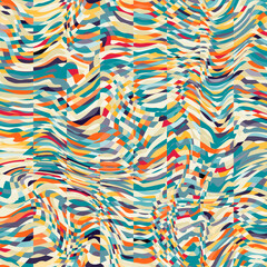 Vintage geometric pattern with wavy effect