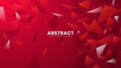 Obraz premium Abstract triangle red gradient color background. Abstract geometric background, suitable for banner, poster, flyer, landing page or presentation background.