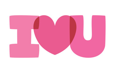 i love u lettering