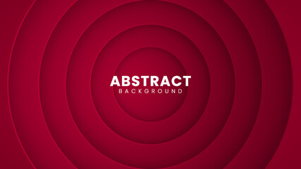 Abstract circle paper cut background with simple red shapes color. Suitable for banners, posters, flyers, brochures or presentation backgrounds