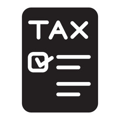 tax glyph icon