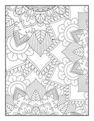 Floral Mandala Coloring Pages,  Flower Mandala Coloring Page, Coloring Page For Adult 