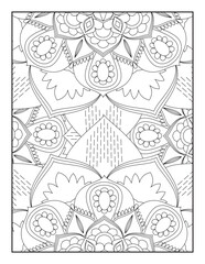 Floral Mandala Coloring Pages,  Flower Mandala Coloring Page, Coloring Page For Adult 