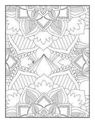 Floral Mandala Coloring Pages,  Flower Mandala Coloring Page, Coloring Page For Adult 