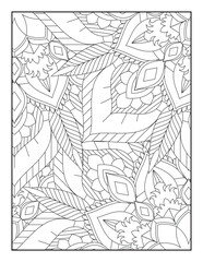 Floral Mandala Coloring Pages,  Flower Mandala Coloring Page, Coloring Page For Adult 