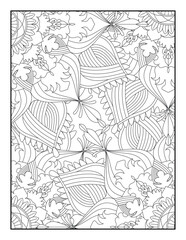 Obraz premium Floral Mandala Coloring Pages, Flower Mandala Coloring Page, Coloring Page For Adult 