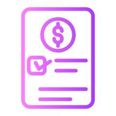 invoice gradient icon