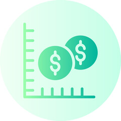 bar chart gradient icon