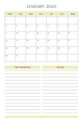 Neutral Elegant Minimalist Monthly Planner