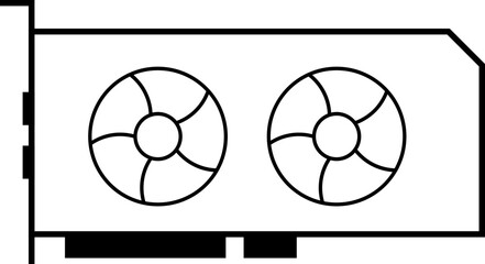 Graphics card icon sign. Computer signs and symbols.