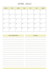 Neutral Elegant Minimalist Monthly Planner