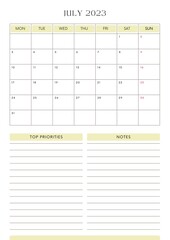 Neutral Elegant Minimalist Monthly Planner