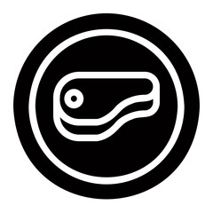 steak glyph icon