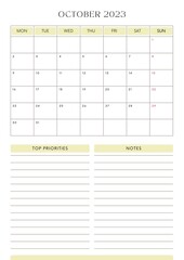 Neutral Elegant Minimalist Monthly Planner