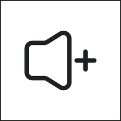 volume up icon, volume up vector, simple illustration