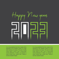 happy new year 2023 flyer design, templates, 2023 design, 2023 concept