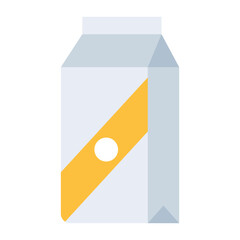 A handy flat icon of juice pack 