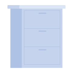 Check out an icon of drawer chest that designed in a flat style 