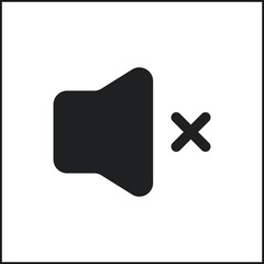 volume cross icon, volume cross vector, simple illustration