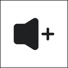 volume up icon, volume up vector, simple illustration
