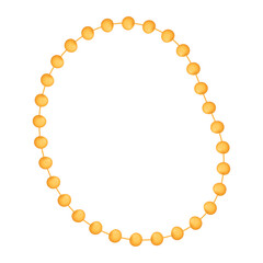 yellow mardi gras necklace
