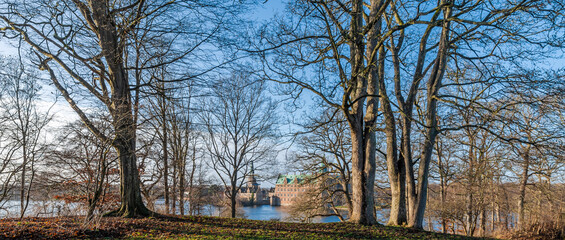Frederiksborg Castle at a cold winter day in December