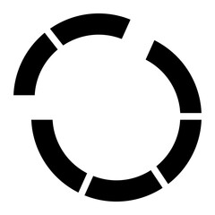 Naklejka premium pie chart glyph 