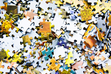 background of jigsaw puzzle pieces pattern 