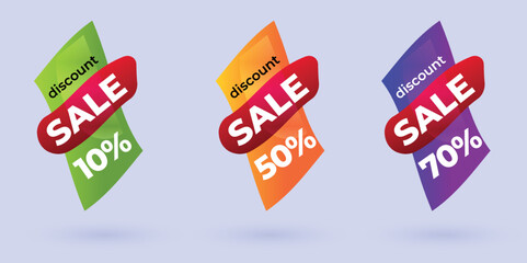 Modern sale discount label badge design template