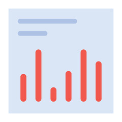 Modern icon of data analysis in flat style 