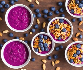 bowl of smoothie with fruits
