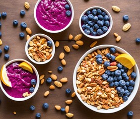 bowl of smoothie with fruits
