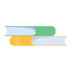 Get a flat icon of books 