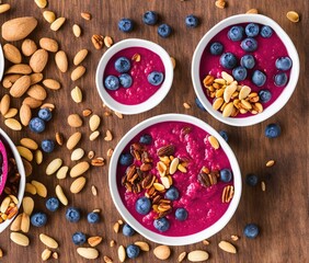 bowl of smoothie with fruits
