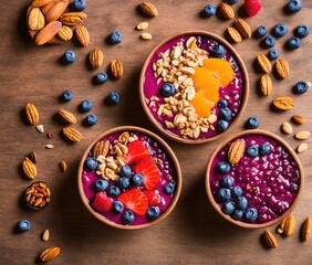 bowl of smoothie with fruits
