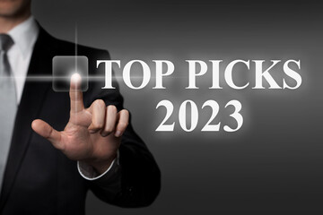 Top Picks 2023 - finger pressing virtual touchscreen button