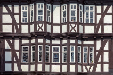facade of half timbered house in Alsfeld