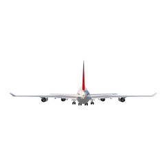 Wide body aircraft 1-Back view png